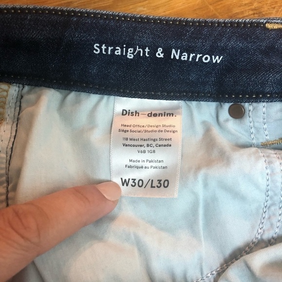 Dish Denim Organic Cotton Canadian Brand Men Jeans Size W30/L30 - Picture 3 of 8